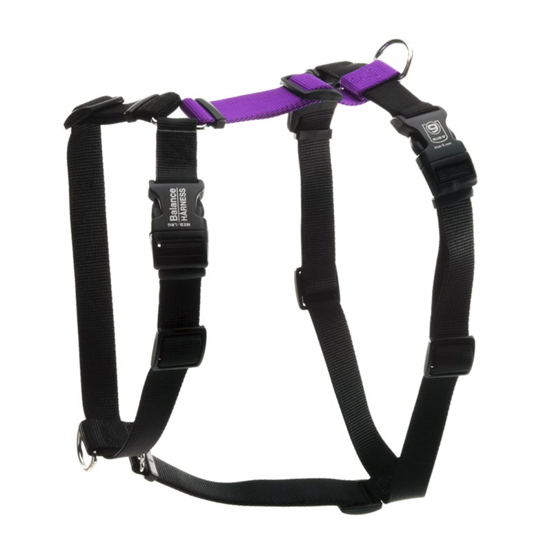 Blue-9 Buckle-Neck Balance Harness, Fully Customizable Fit No-Pull Harness, Ideal for Dog Training and Obedience, Made in The USA, Purple, Medium - Image 1